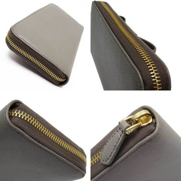 Miu Miu leather zip Matelasse Wallet blue long - Picture 1 of 3